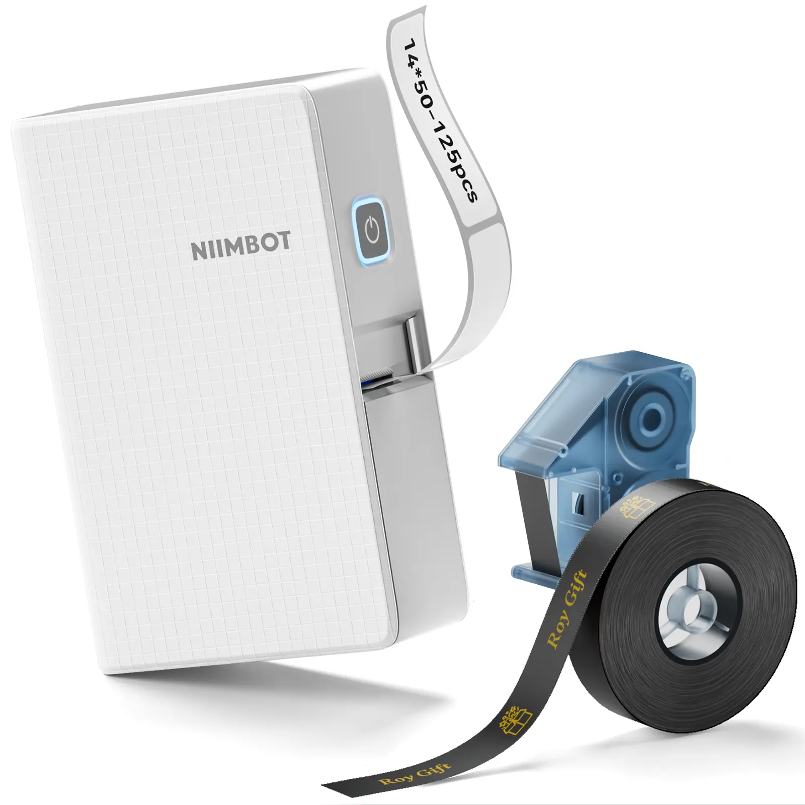 NIIMBOT N1 Label Maker with Tape,   Wireless Bluetooth & App Editing Portable Label Printer Support Color Ribbon Printing, Mini Sticker Labeler Rechargeable for Home Office Small Business Outdoor Storage, White，Fathersday gift