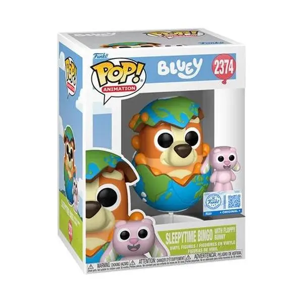 Bluey Sleepytime Bingo with Floppy Bunny Funko Pop! Vinyl Figure and Buddy #2374 - Specialty