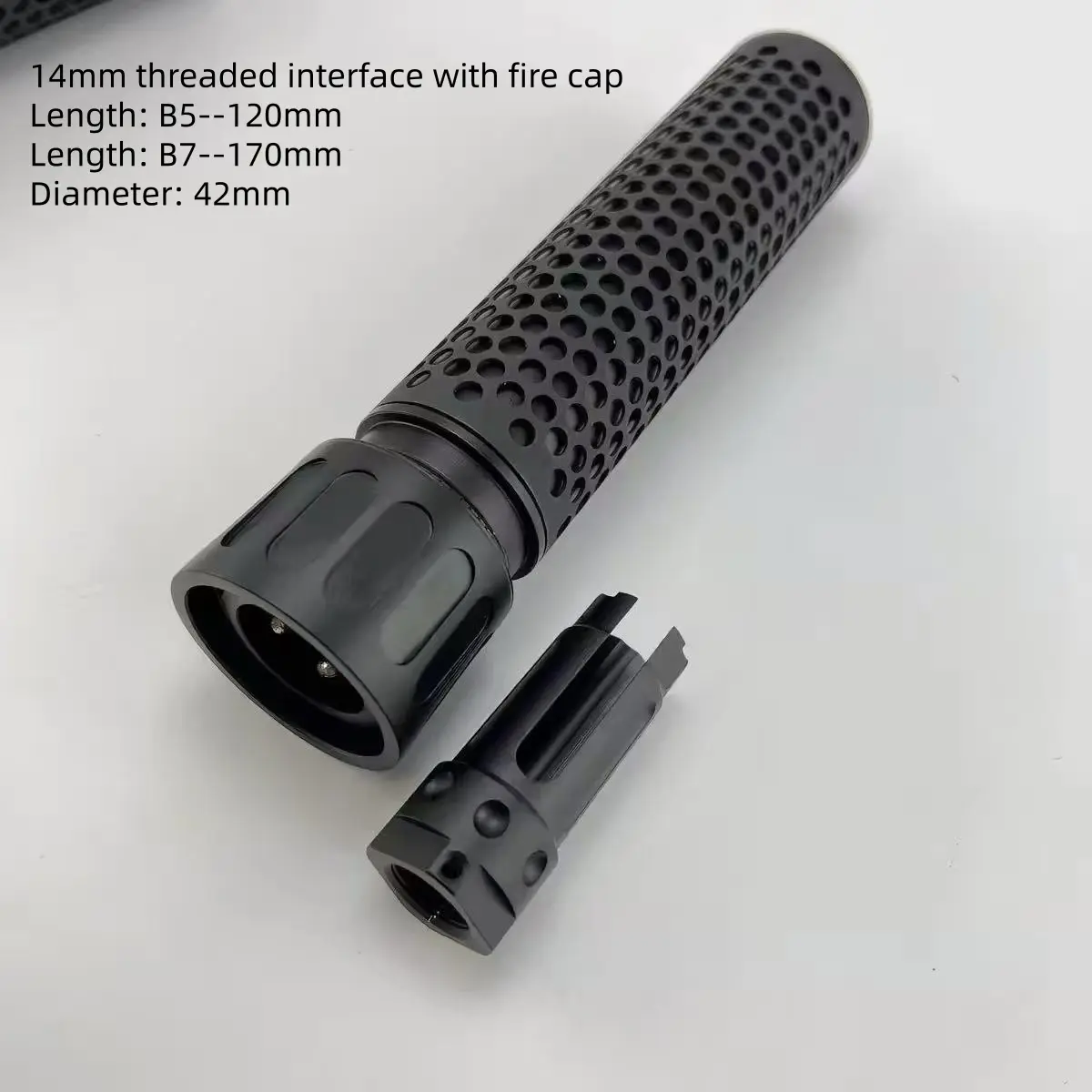 SOCOM pneumatic tool, air compressor silencing tool, quick connect interface, threaded connection