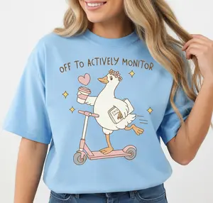 State Testing Day Teacher Crew Shirt with Scooter Goose