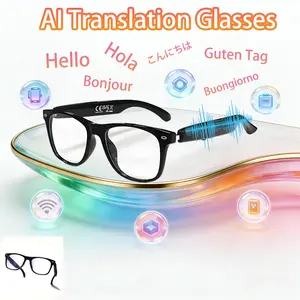 PENGTENG AI Translation Smart Glasses, Supports Translation into 100+ Languages, with Mic & Speakers, HD Calling, Hi-Fi Music, Voice Assistant Hands-Free for Business Office, Driving, Tourism & Outdoor Activities, Gift, Smart Audio Glasses