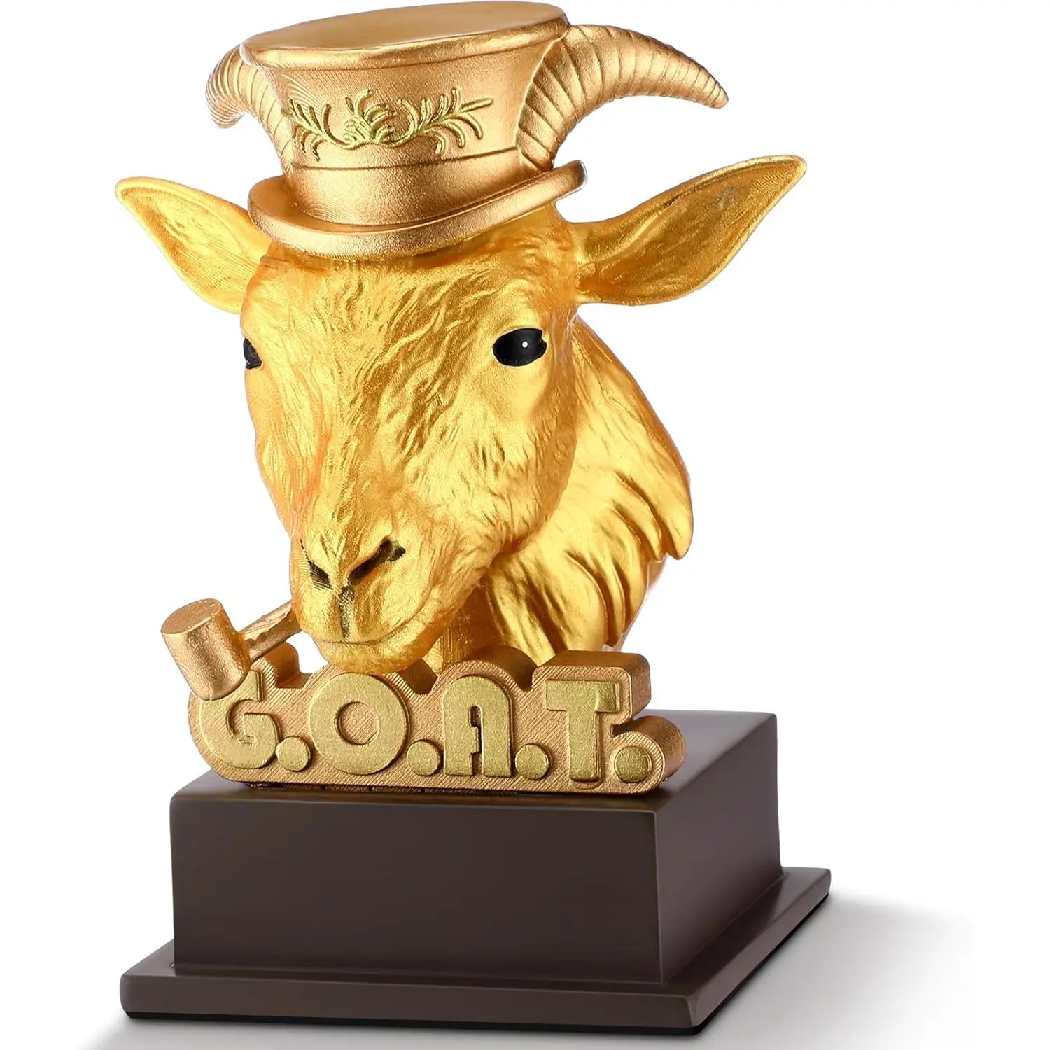 Zhengmy Goat Trophy Award Winner Trophies for Adults G. O.A. T. Funny Appreciation Gift Recognition Plaque for Sports Employee Teacher Boss Friend Winner or Father's Day Gift