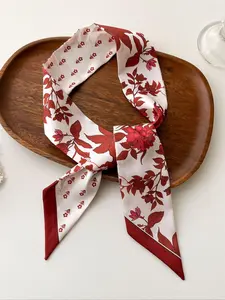 Women's Leaf Print Double Sided Scarf, Casual Soft Comfortable Shawl for All Seasons, Fashion Accessories for Women & Girls