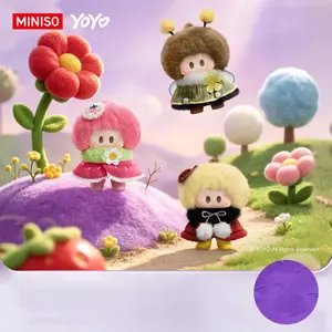 MINISO YOYO Flower Field Fluffy Series Vinyl Plush Blind Box – Cute Collectible Figure, Perfect Gift for Nature Lovers, Adorable Desk Decor with Soft Floral Charm!