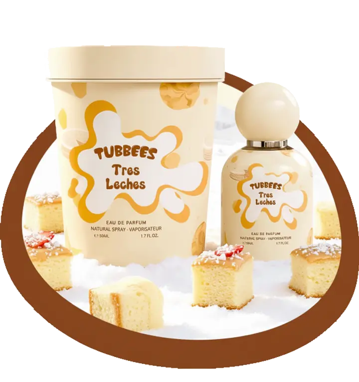 Grandeur Tubbees in a Tub Tres Leches Eau De Parfum Spray | 1.7 oz (50ml) | Vanilla Bean, Caramel, Milk, Chocolate Scent | Long Lasting Fragrance for Men and Women (Unisex)