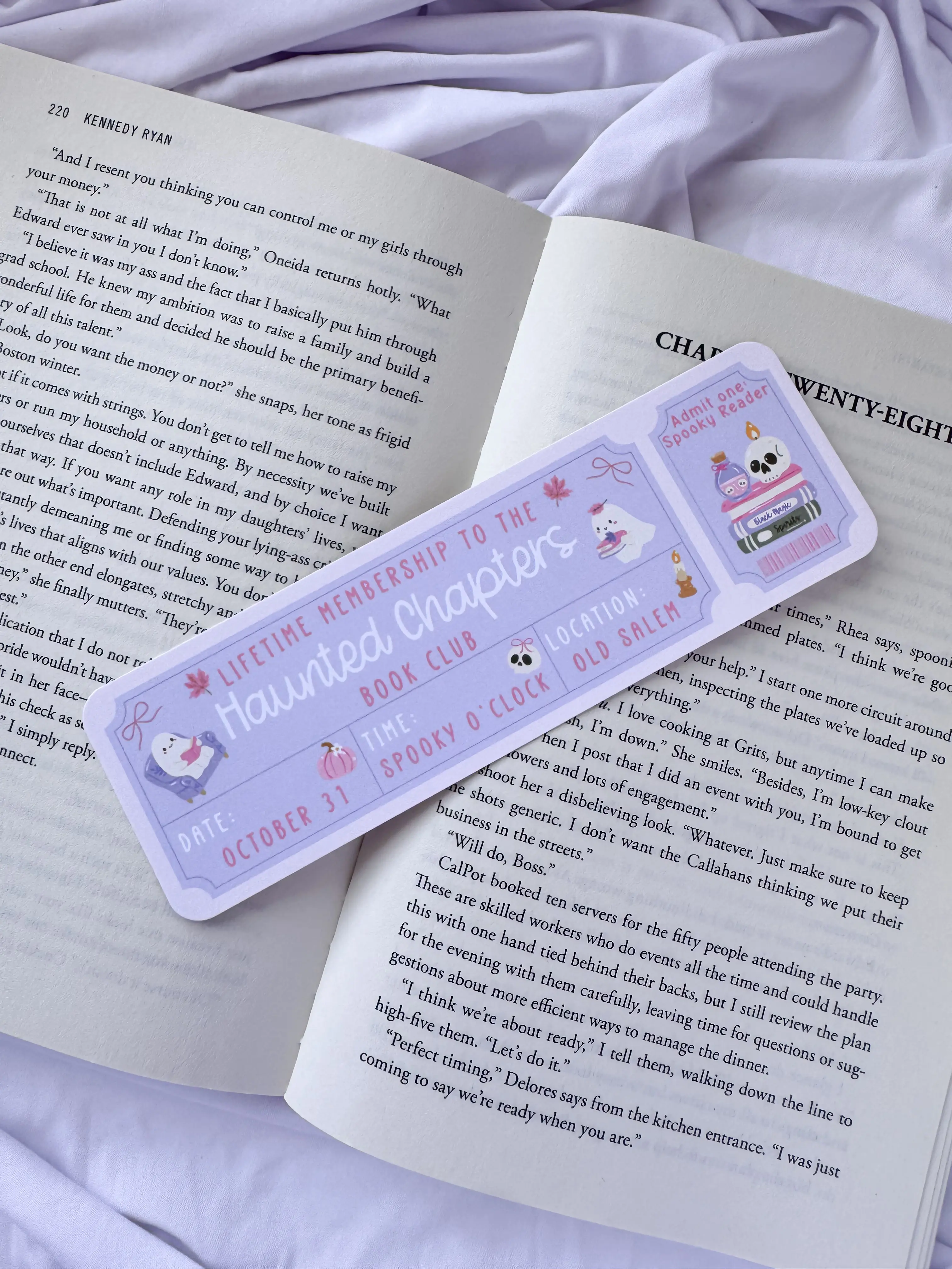 Spooky Halloween Bookmark Set | Ghost Bookmarks for Book Lovers | Cute Fall Reading Accessories