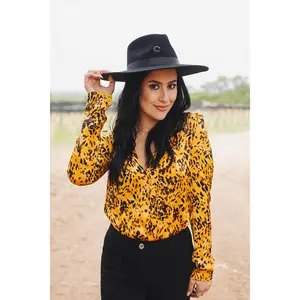 Melissa Surplice Long Sleeve Bodysuit - Tortoiseshell