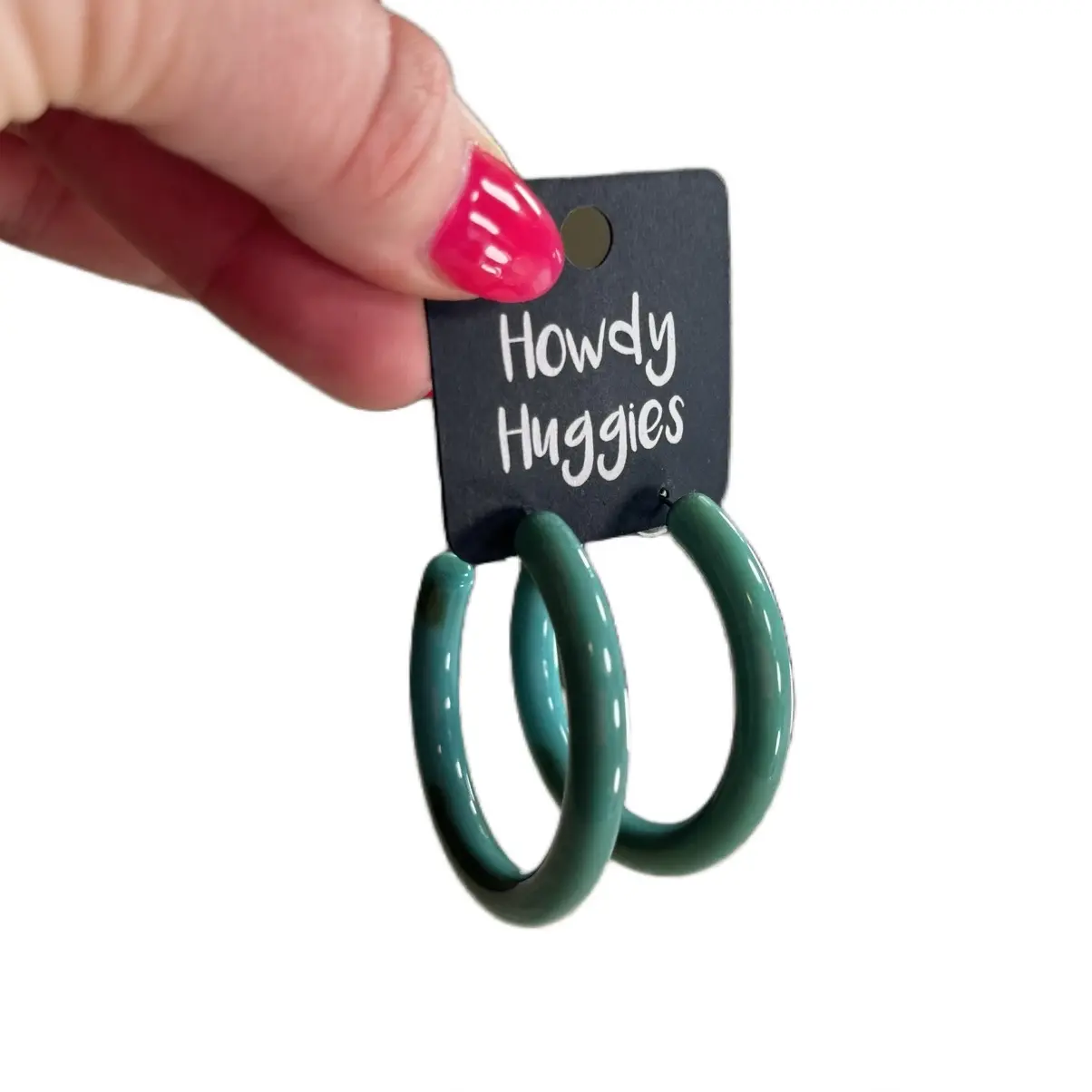 Turquoise hoop earrings