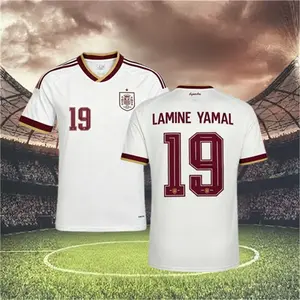 2026 Spain Away White Yamal 19 Short Sleeve Soccer Jersey