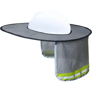 Hard Hat Sun Shield Full Brim Mesh Sunshade, High Visibility Reflective Hard Hat Sun Shade Neck Protection for Hard Hat Accessories