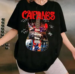 Caifanes Band T-Shirt, Latin Rock Graphic Tee, Guitar Concert Shirt, Unisex Streetwear Top, Rock Fan Merch
