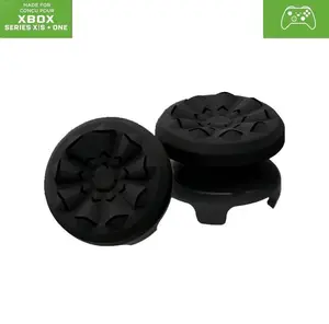 Precision Rings Thumbsticks Aim Boost Kit for PlayStation 5 (PS5) and PlayStation 4 (PS4) Controllers Accessories | Purple-Black Thumbsticks | Crystal silicone thumbstick player controller controller aim thumbsticks