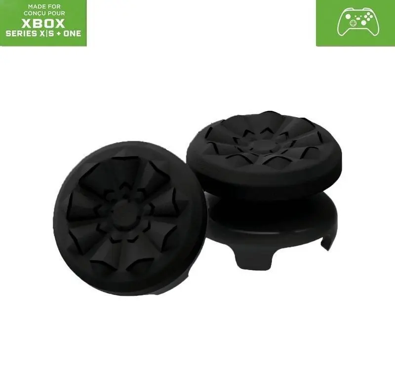 Precision Rings Thumbsticks Aim Boost Kit for PlayStation 5 (PS5) and PlayStation 4 (PS4) Controllers Accessories | Purple-Black Thumbsticks | Crystal silicone thumbstick player controller controller aim thumbsticks
