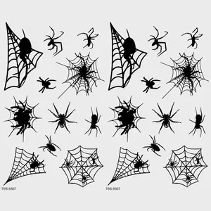 Waterproof Temporary Tattoo Stickers, Spider Web Design, Long-Lasting One Week to Two Weeks, Realistic Non-Glossy Body Art Tattoos