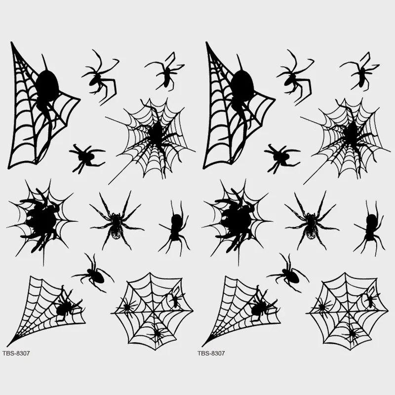 Waterproof Temporary Tattoo Stickers, Spider Web Design, Long-Lasting One Week to Two Weeks, Realistic Non-Glossy Body Art Tattoos