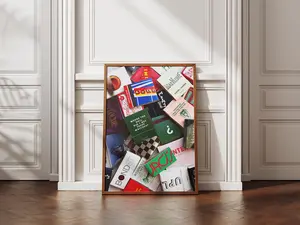 Matchbox Collection Wall Art | Vintage Matches Collage NYC Print | Aesthetic Retro Matchbook Poster | New York Restaurant Matches Download modern artwork decor christmas gift Glossy Matte