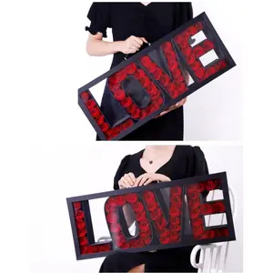 LOVE Extra Large Box with Handle, Floral Foam Included, Various Colors | W333