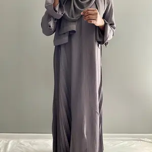 Haya Dress with Scarf ~ Gray