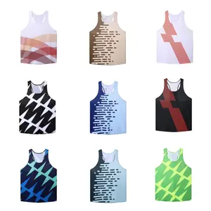 Quick-Dry Mesh Sports Tank Top Running Singlet for Marathon, Track & Trail Training Singlet