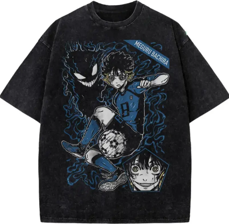 Meguru Bachira Shirt, Blue Lock Shirt, Funny Anime Graphic Tee, Egoist Striker Manga Merch, Retro 90s Football Streetwear Top,men's t shirts,graphic shirts,humor graphic tee,cotton graphic tees, funny graphic tee,vintage shirts,men's summer t shirts