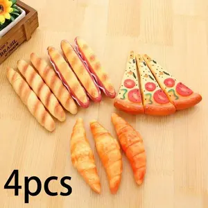 Food Design Grease Pencil, 4 Counts/set Cute Pizza Shaped Pencil, Creative Writing Pen for Students, Office Stationery & Supplies
