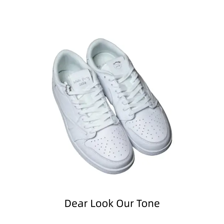 Pure White Leather Low Top Skate Sneakers Unisex Minimalist Casual Walking Shoes