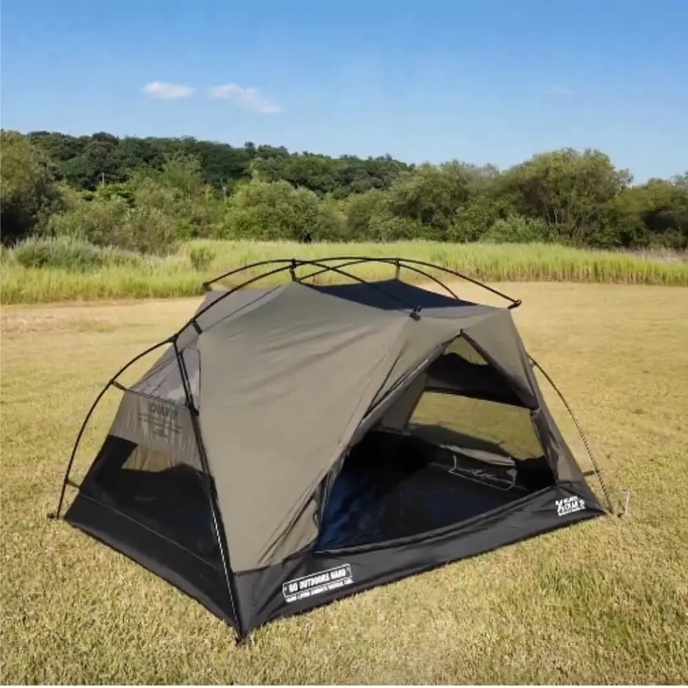 CAMVIL Crab 2 Person Double Layer Canvas Cotton Tent, Portable