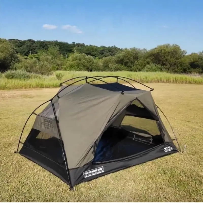 CAMVIL A Frame 4 Person Canvas Tent with Full Rainfly&Footprint