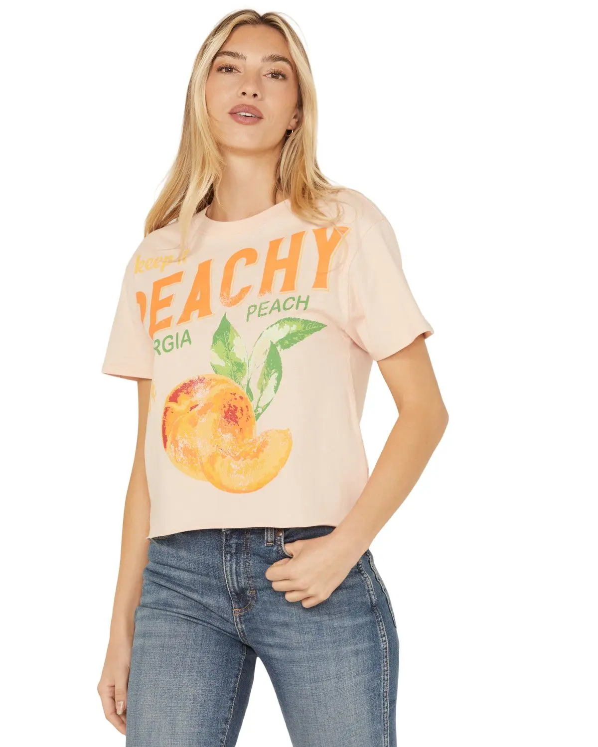 Blended Women's Women'S Keep It Peachy Short Sleeve Graphic Tee - Dur68s3-081Dbb