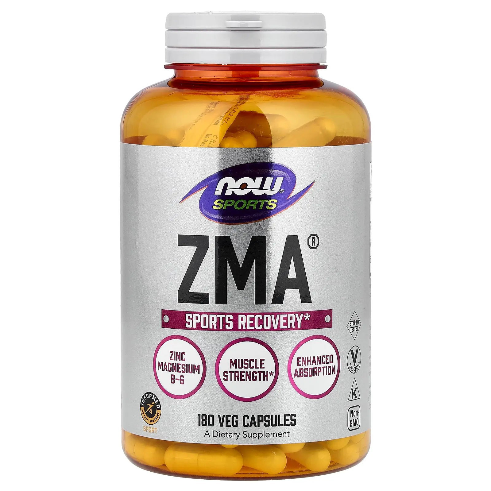 NOW Foods Sports, ZMA®, 180 Veg Capsules