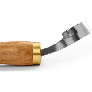 Carving Scorp . Round Carving Tool for Spoons, Bowls and Cups.  Carvers Rounded Hook  Spoon carving . (ANGLED)