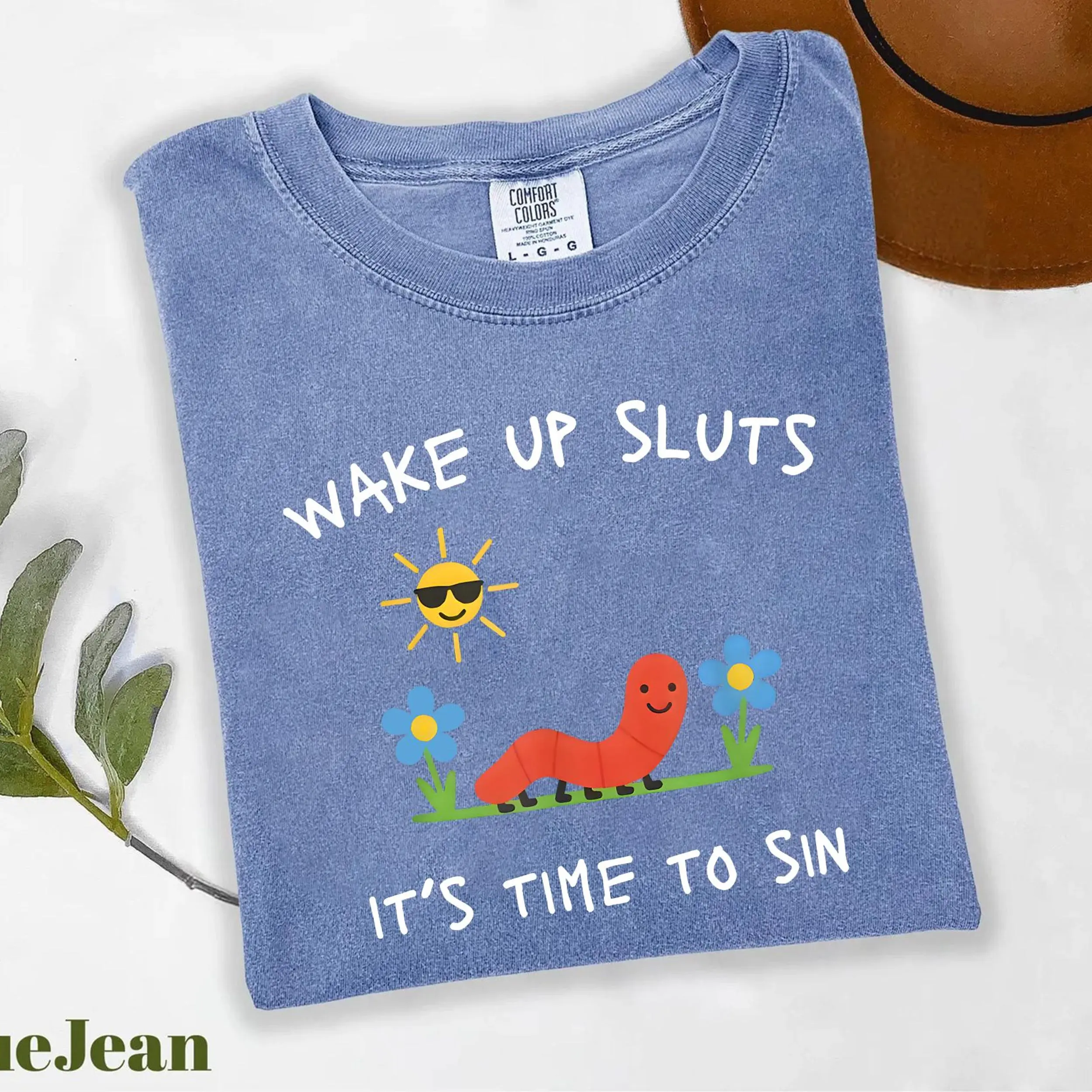 Comfort Colors Wake Up Sluts Funny Animal Y2k Graphic Tee, Meme Sarcastic Cursed Unhinged Humor Unisex T-Shirt - Perfect Gift for Fans