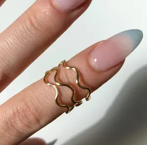 Adjustable Squiggle Ring | Gold or Silver Color
