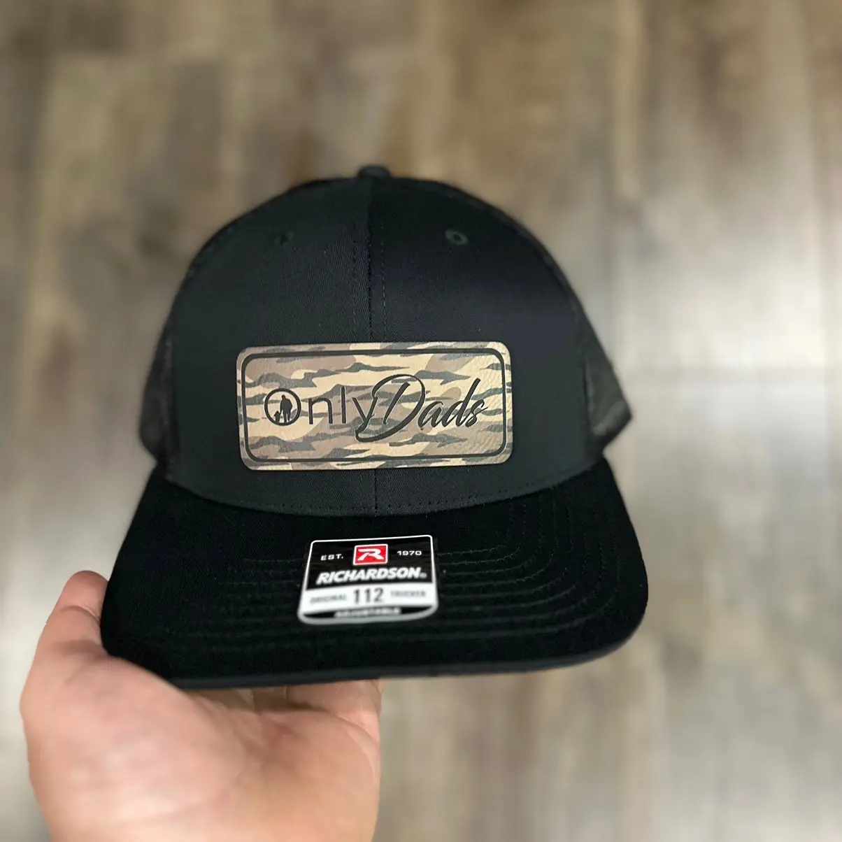 Black/black camo patch