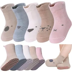 Baby Toddler Socks with Grips Baby Toddlers Girls Boys Non Slip Grip Socks with Grippers 6 Months-5 Year Old