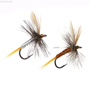 Standard Dry Fly Fishing Lures 10#-20# Hooks Hand Tied Artificial Flies for Trout Bass Panfish Freshwater Outdoor Fishing Gear