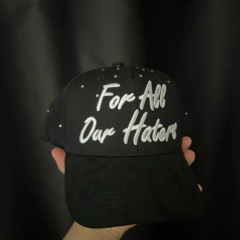 FOR ALL MY HATERS HAT PINK AND BLACK