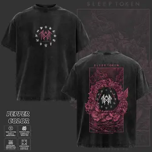 Retro Sleep Token ‘Sundowning’ Rose Shrine Heavy Metal T-Shirt, Vintage Metal Band Tee, Dark Aesthetic Graphic Shirt, Alternative Rock Music Tee, Gift for Men & Women, Gothic Punk Emo Grunge Y2K Outfits