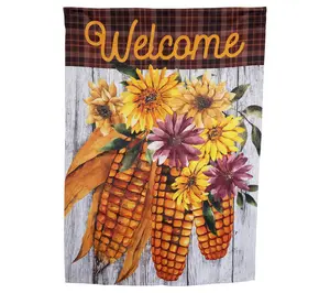 Northlight "Welcome" Harvest Yard House Flag 40" x 28"