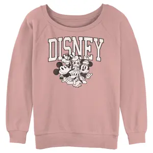 Junior's Mickey & Friends Retro Black and White Group Sweatshirt