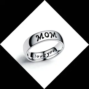 [Mother's Day Gift] MOM DaD SON DAUGHTER Titanium Steel Family Ring Daily Match