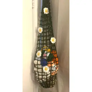Crochet Mesh Hanging Bag Organizer