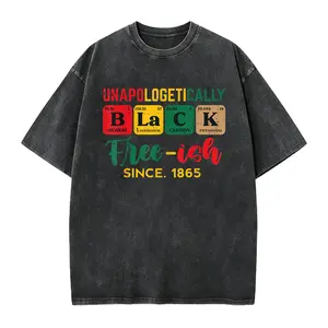 100% Cotton Juneteenth Unapologetically Black Periodic Women Men T-Shirt