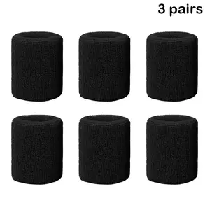 Wristbands Sweatbands for Men & Women, Breathable Tennis Wrist Bands Absorbent Sweat Band Multiuse Wristband for Basketball, Running, Gym, Working Out