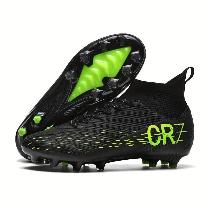 New Men'S Soccer Shoes Anti-Slip Boots AG Spikes Professional Competition Training Shoes Outdoor Lawn Football Boots Adult Breathable High-Top Soccer Cleats Couple Lightweight Classic Black Sports Football Shoes. New Men'S Soccer Shoes Anti-Slip Boots AG Spikes Professional Competition Training Shoes Outdoor Lawn Football Boots Adult Breathable High-Top Soccer Cleats Couple Lightweight Classic Black Sports Football Shoes.