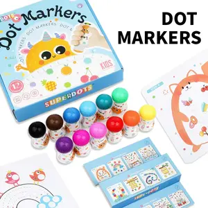 COLORARTS Toddler Dot Markers for 1-3 Year Olds Washable Non Toxic Includes Coloring Pages Preschool Learning Activities for Fine Motor Skills