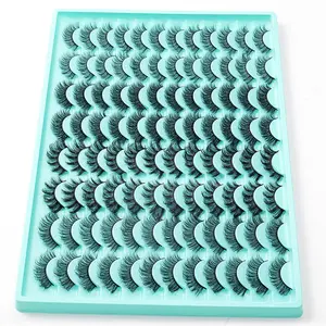 Lash Extension Kit, DIY Eyelash Extensions, 48 Pairs Thick & Curly, Natural-Looking Eyelash Extensions Fake Lashes Strips for Women Lash Extensions