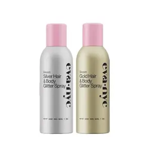 Eva NYC Everyday Shimmer Kweeen Duo, Set of Silver & Gold Glitter Spray for Hair and Body