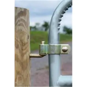 Powerfields Gate Hinge, 1.75 in. Metal Bolt-On Hardware for Outdoor Farm & Garden Gates, Includes 0.37 x 6 in. Lag Bolts