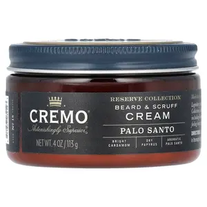 Cremo Reserve Collection, Beard & Scruff Cream, Palo Santo, 4 oz (113 g) Cremo Reserve Collection, Beard & Scruff Cream, Palo Santo, 4 oz (113 g)